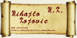 Mihajlo Kojović vizit kartica